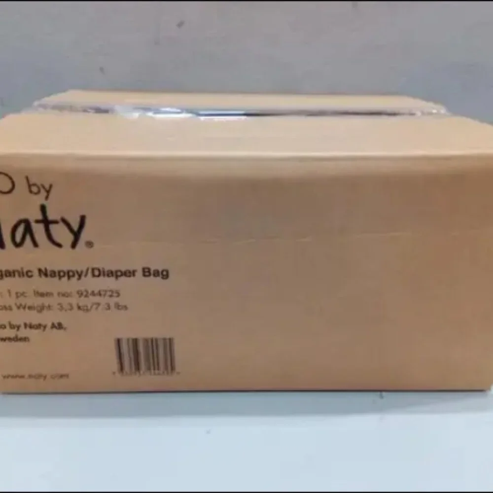 Naty Organic Nappy Bag, Diaper Bag, Blue/White - Bundle -Brand New